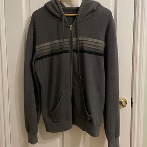 Rare Aviator Nation grey stripe hoodie